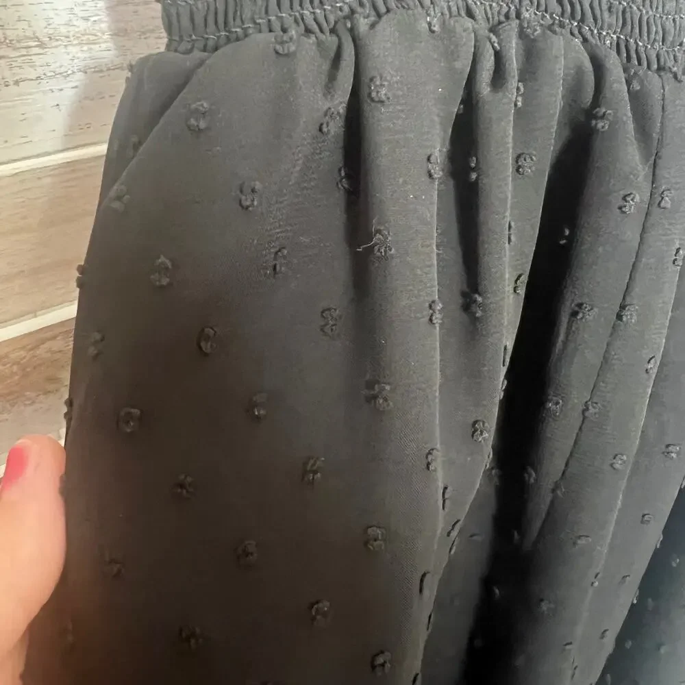 UNIVERSAL STANDARD Women's XS 10 12 Blair Swiss Dot Midi Skirt Chiffon Black - Picture 11 of 14